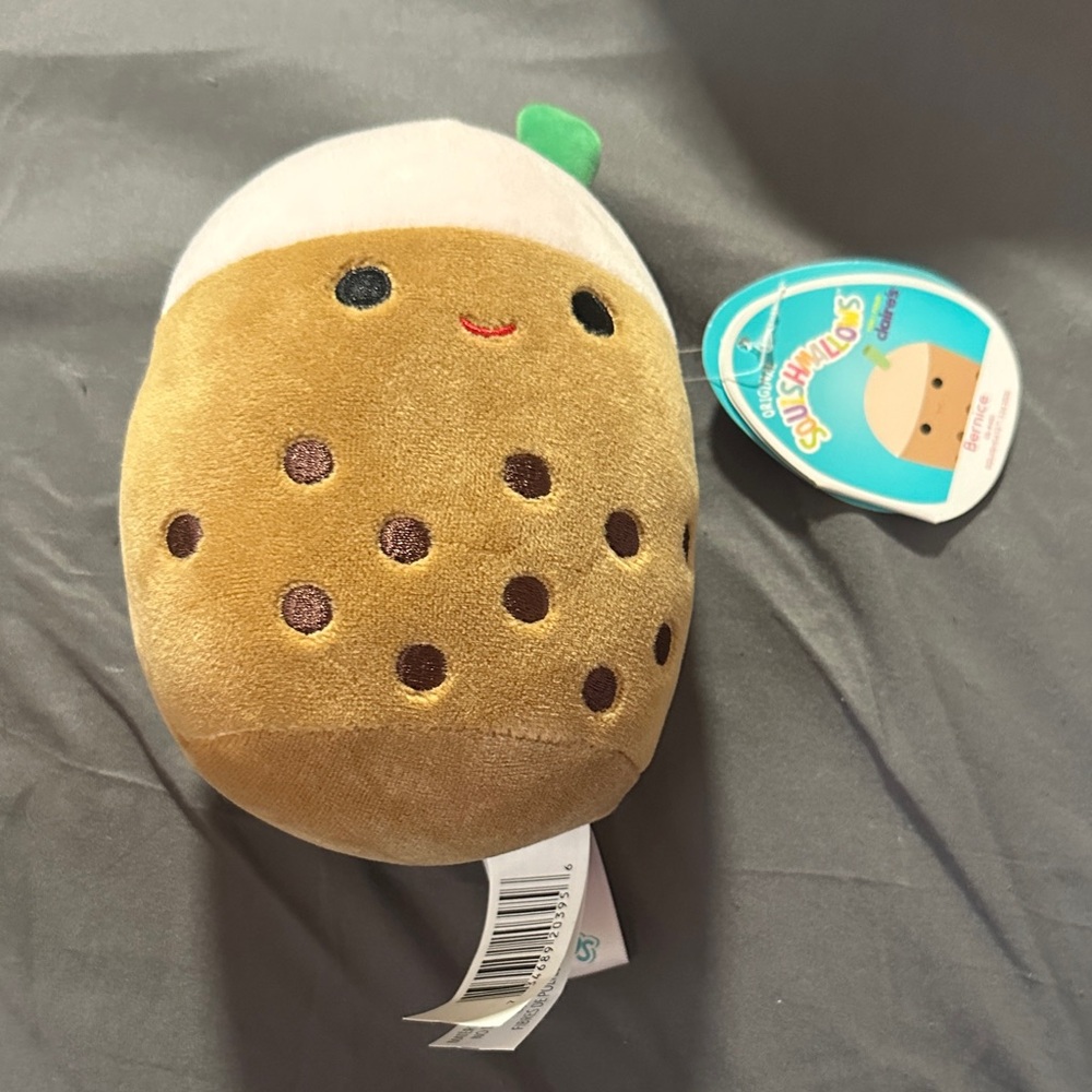 Squishmallows Tan and Cream Boba Plush 5" (Bernice)